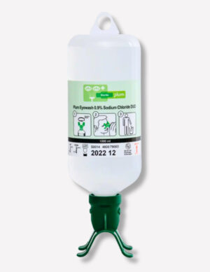 B-SAFETY Plum Eye Wash Bottles DUO for 2 Eyes, Sterile, 1000 ml