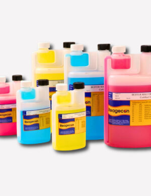 Reagecon pH 7.00 Colour Coded Buffer Solution -  25°C in Twin Neck ISO 17025